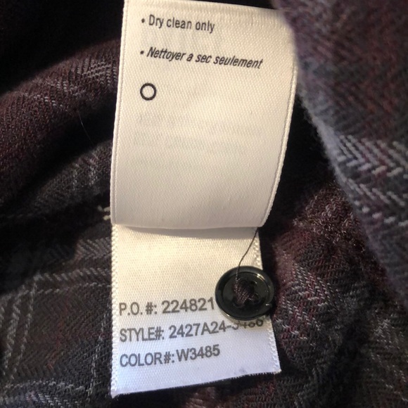 Paige Purple Flannel Shirt w/ Embellishments - Picture 8 of 9